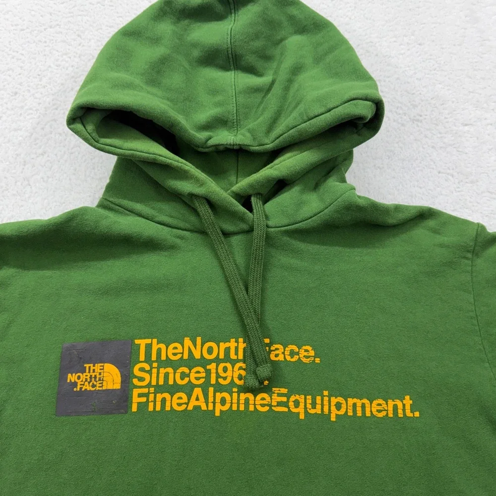 The North Face Mens Green Fine‎ Alpine Equipment Graphic Pullover Hoodie Large